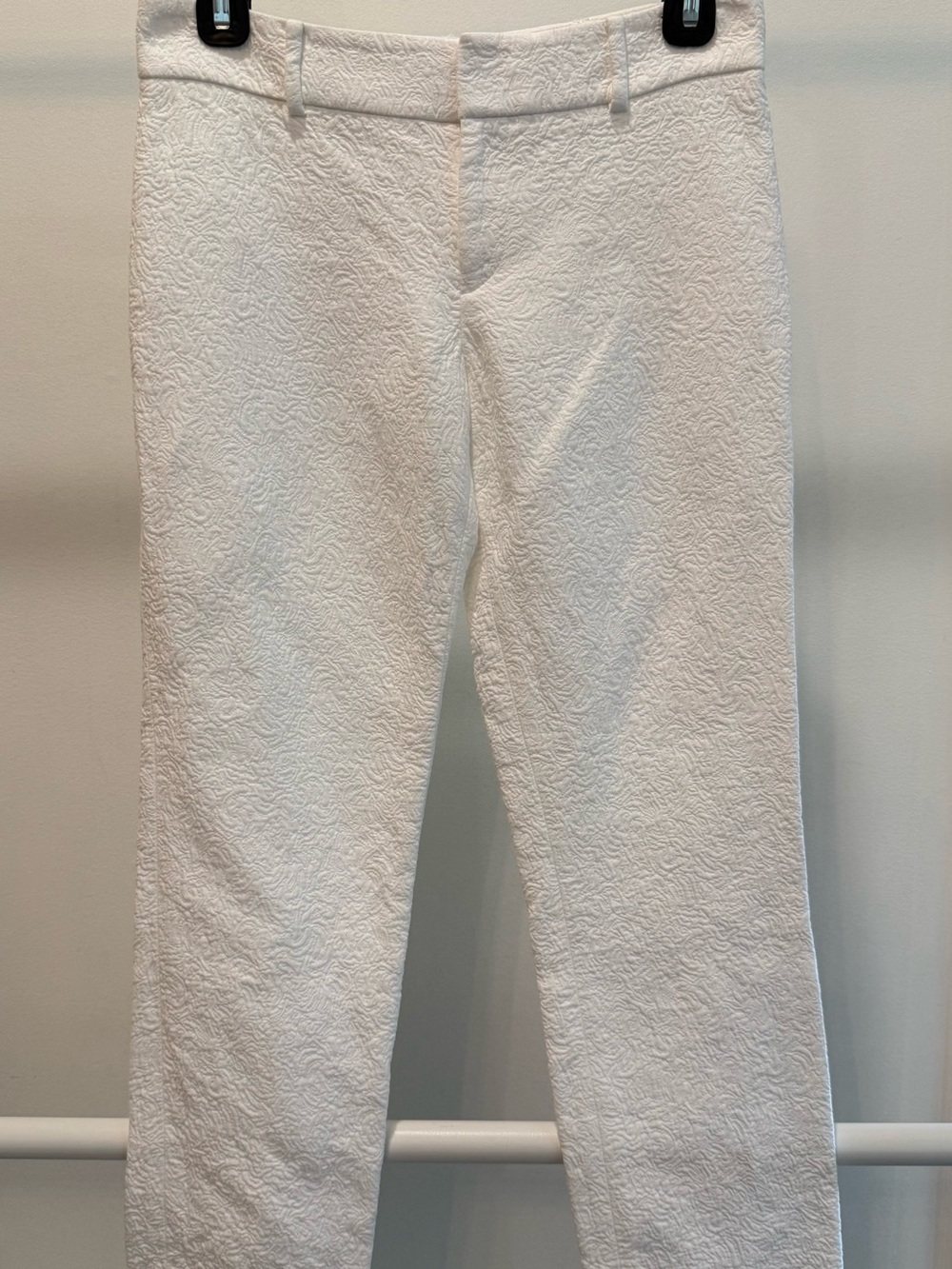 Club Monaco White Textured Trousers